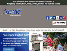 Tablet Screenshot of acmegas.com